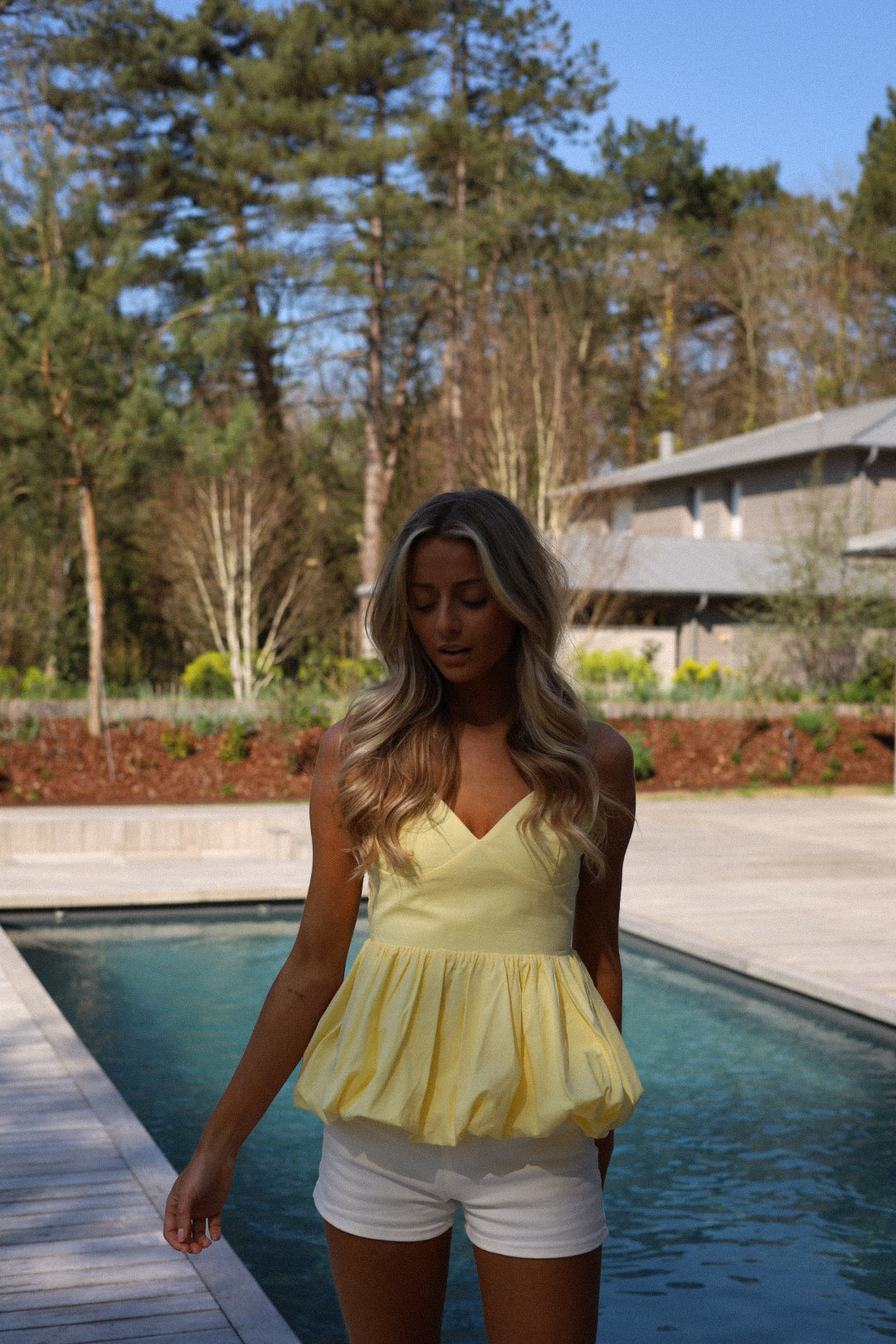 Safia jaune - Top ballon