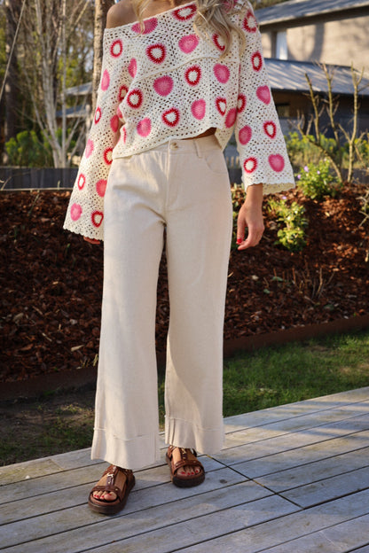Antonio beige - Pantalon droit