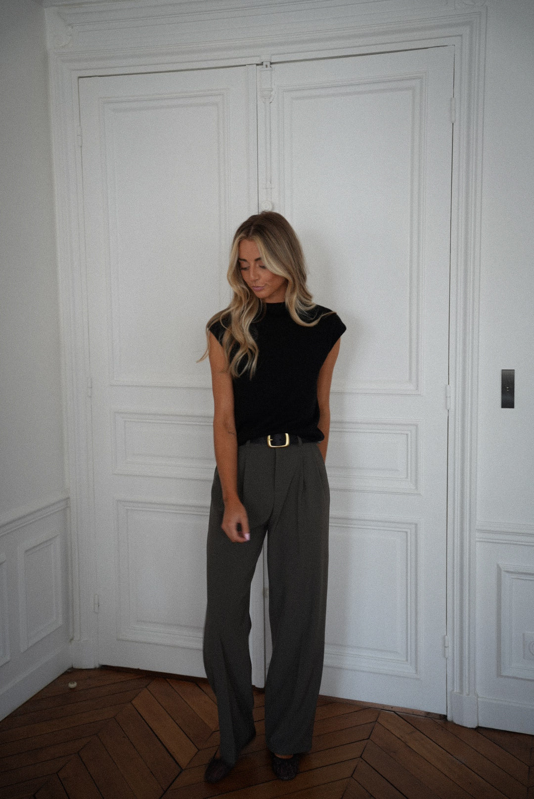 Gloria kaki - Pantalon droit