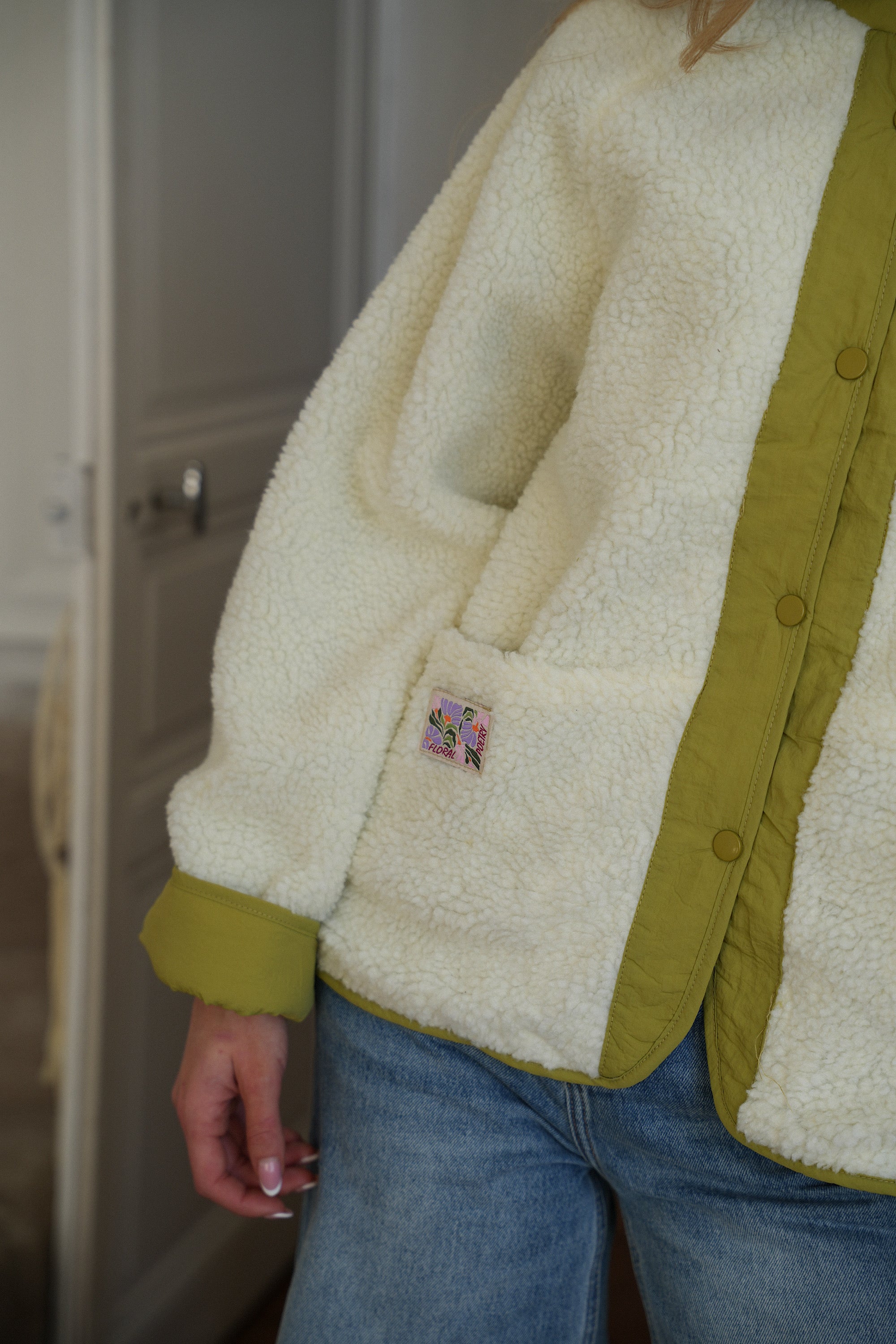 Lize olive - Veste réversible