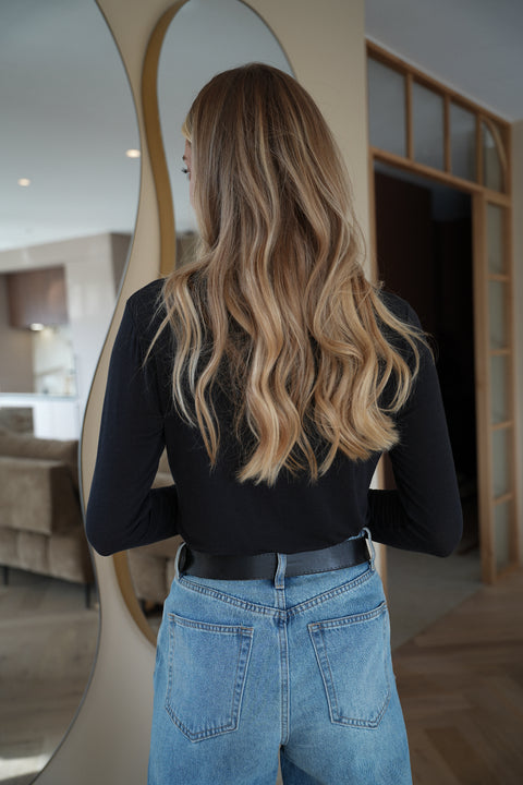 Sima noir - Pull col roulé