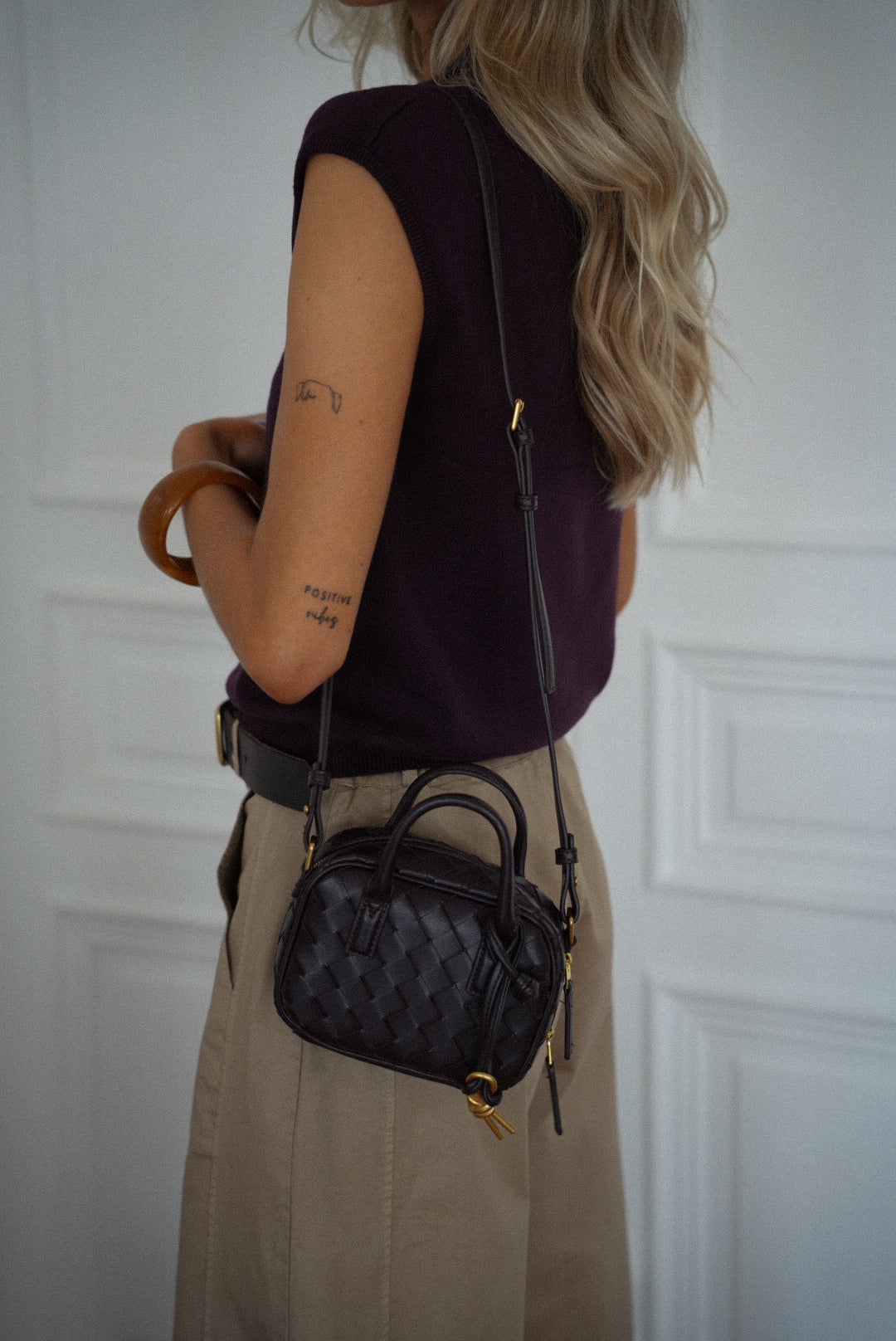 Solan prune - Sac tressé