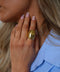 Lia dorée - Bague acier