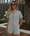 Justine kaki - Combishort en jean