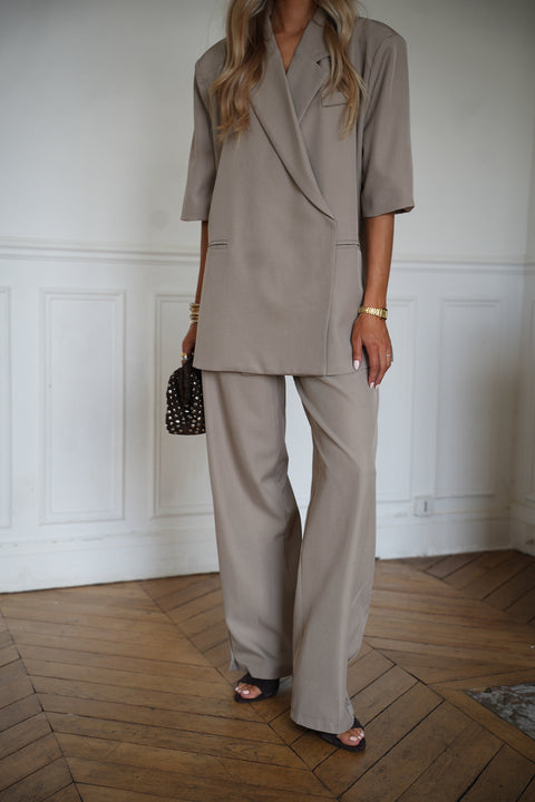 Rob grège - Pantalon droit