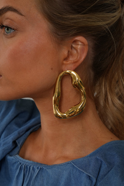 Loa dorées - Boucles d’oreilles acier