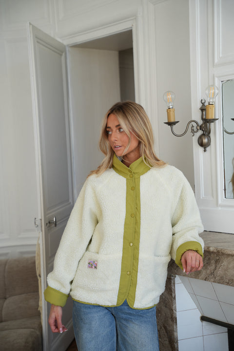 Lize olive - Veste réversible