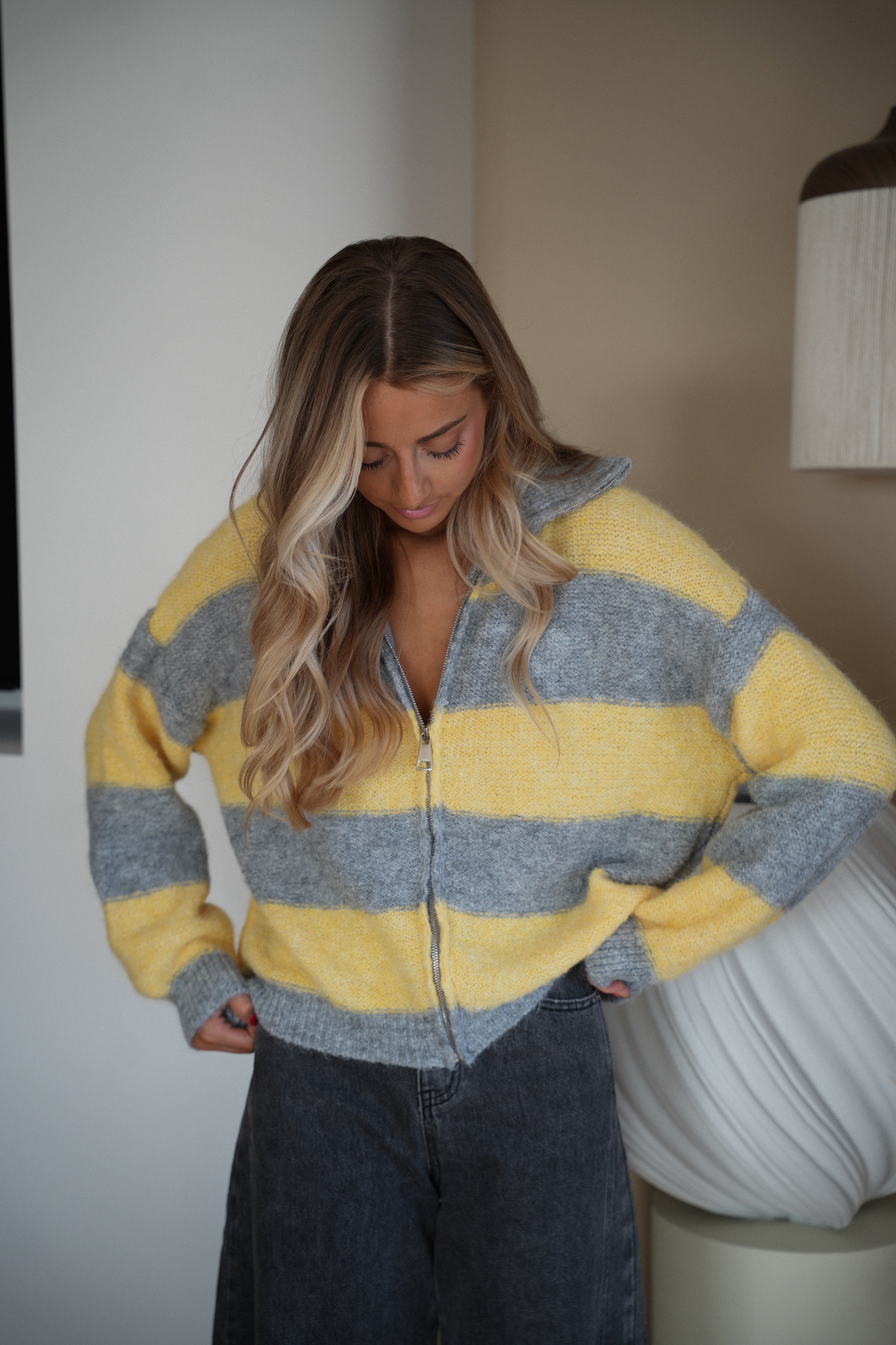 Dory jaune - Gilet zippé