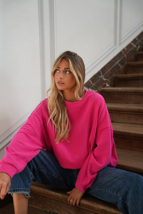Izac rose - Sweat-shirt ample