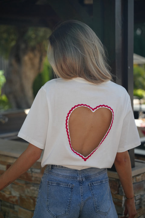 Love blanc - T-shirt cœur