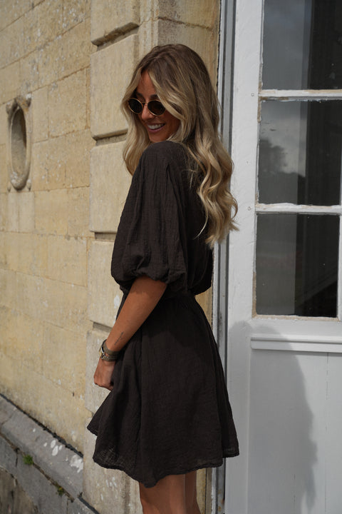Enola chocolat - Robe courte