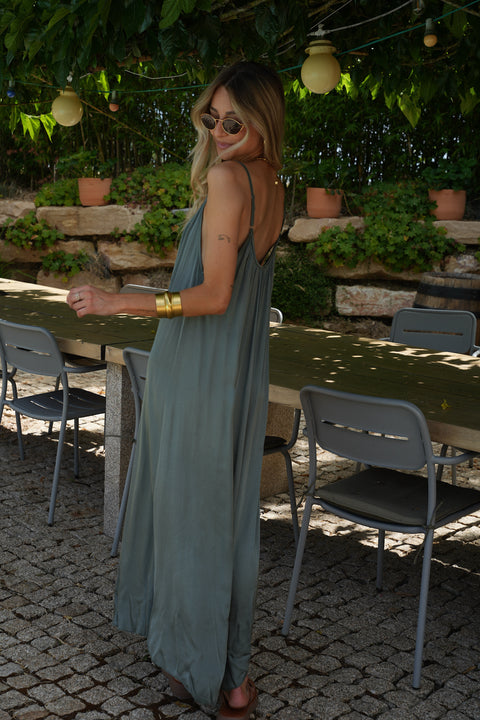 Darcy kaki - Robe longue