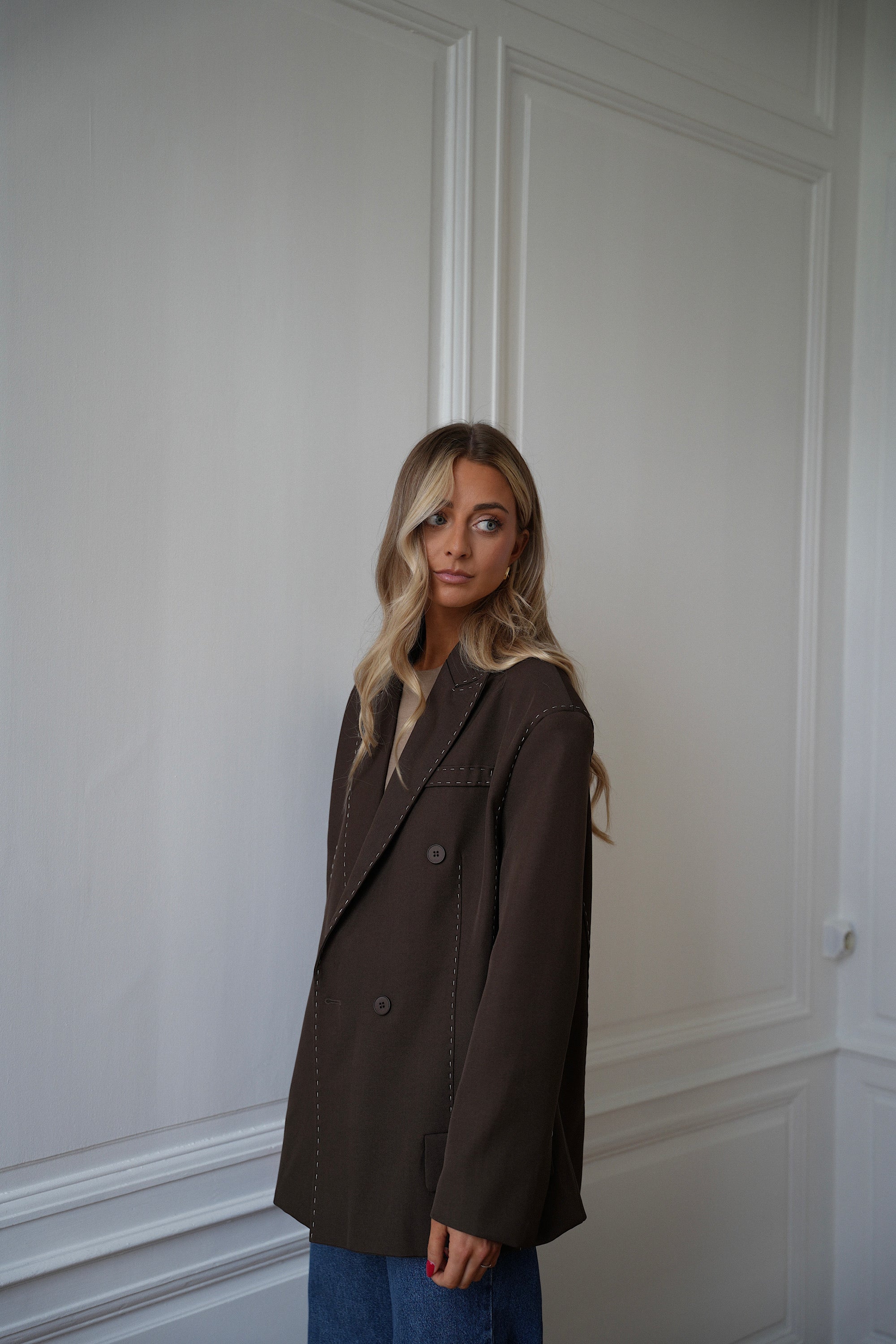 Flavie chocolat - Veste blazer