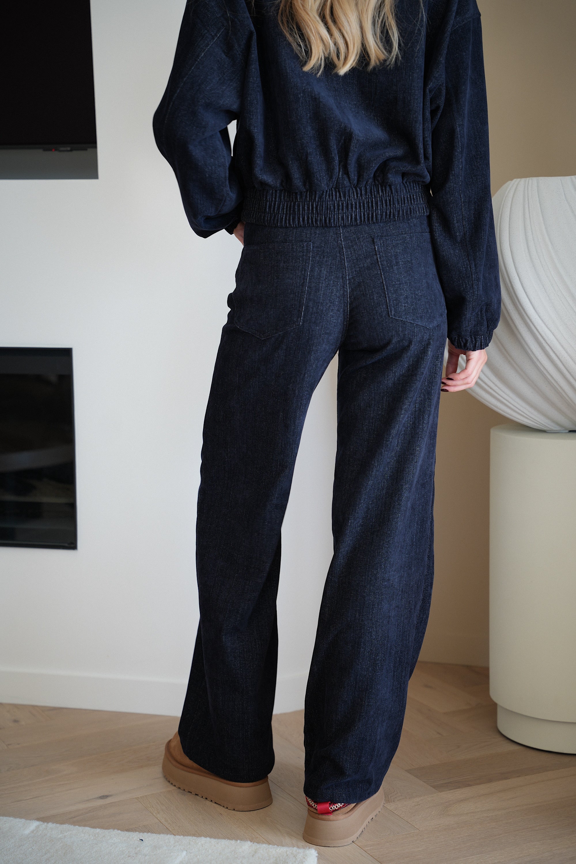 Naolan bleu - Pantalon droit