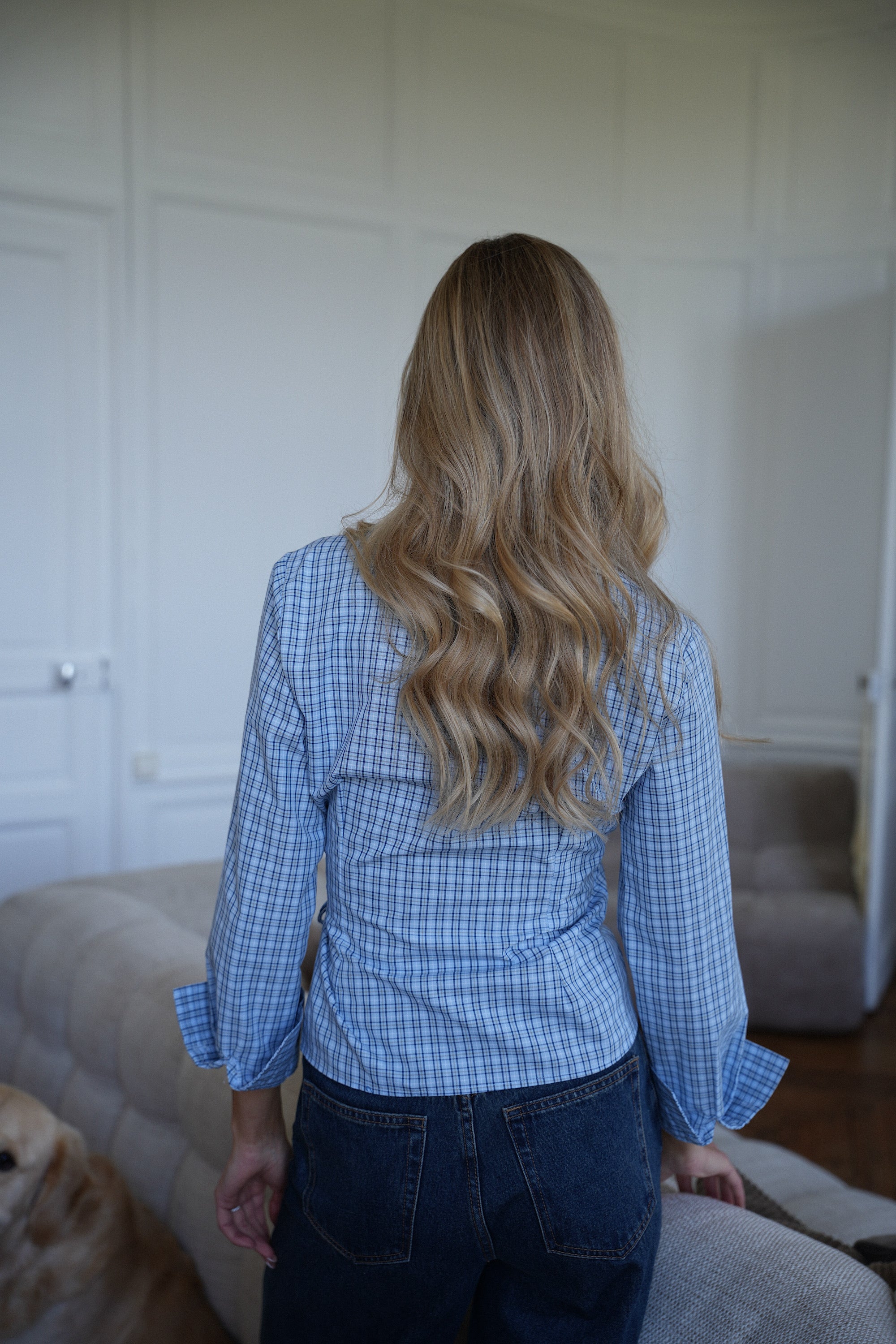 Samanta bleue - Blouse croisée