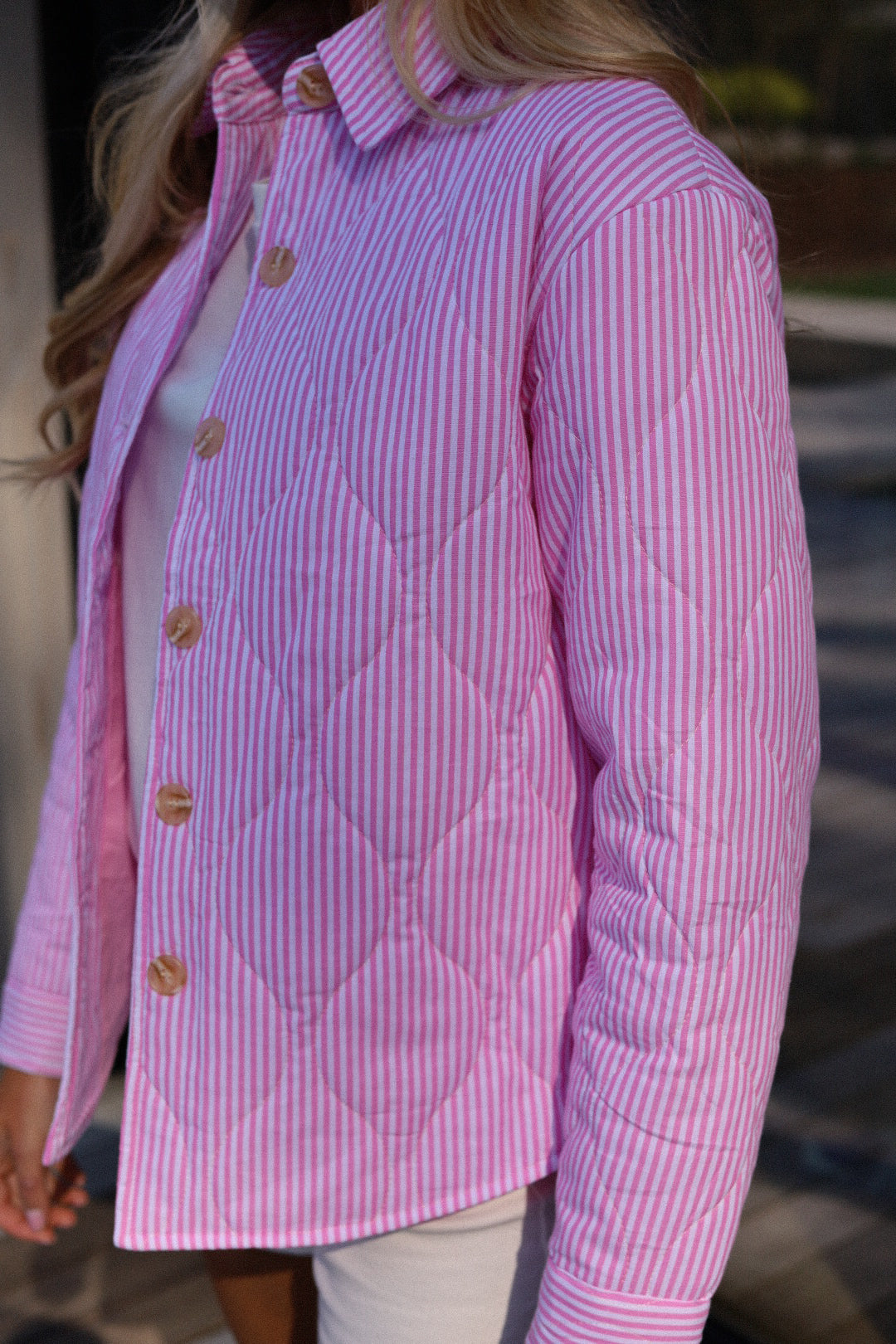 Célia rose - Veste rayée