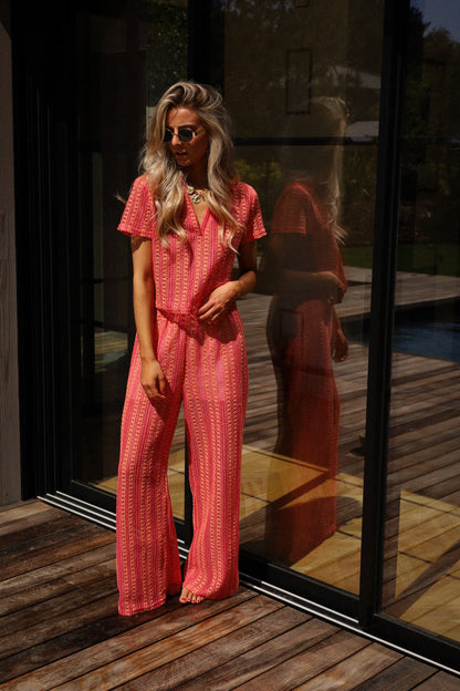 Coline rouge - Ensemble crochet