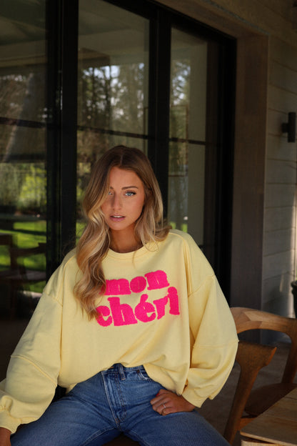 Niels jaune - Sweat-shirt brodé