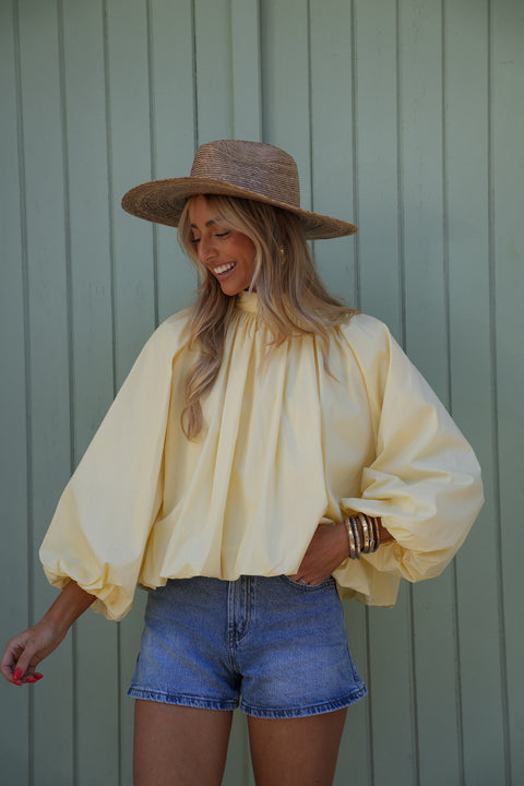 Lorena jaune - Blouse dos nu