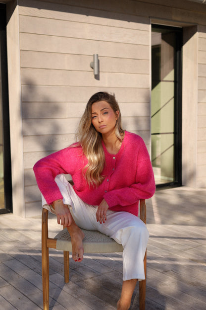 Catrina fuschia - Gilet ample