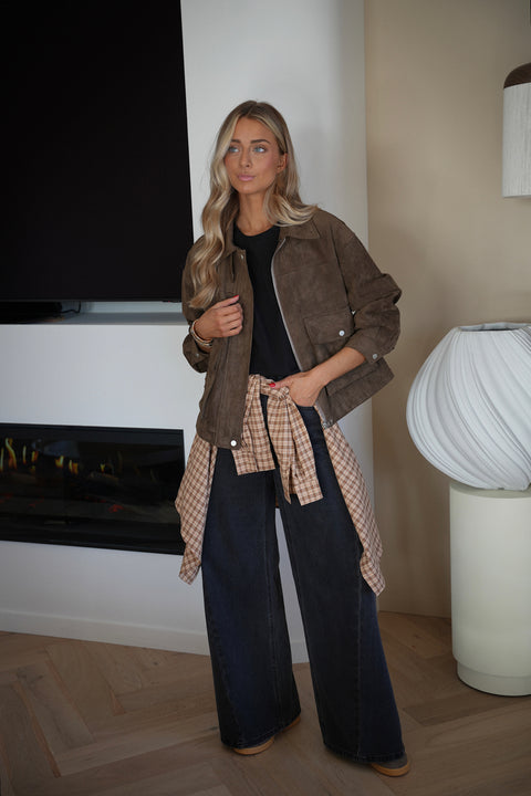 Rebeca chocolat - Veste suédée