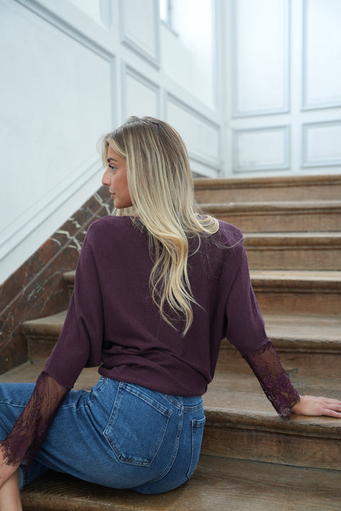 Naya prune - Pull dentelle