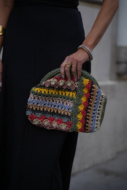 Jenny coloré - Sac en paille
