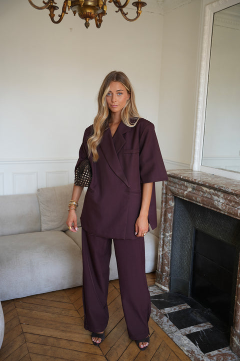 Jared prune - Veste blazer