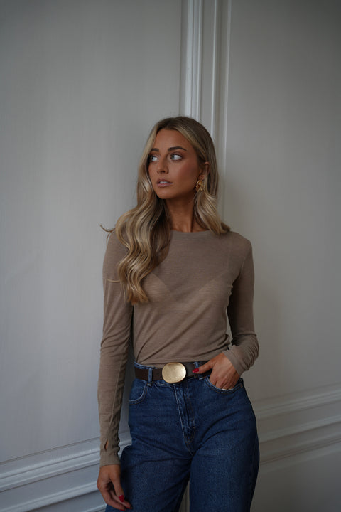 Gael beige - T-shirt manches longues