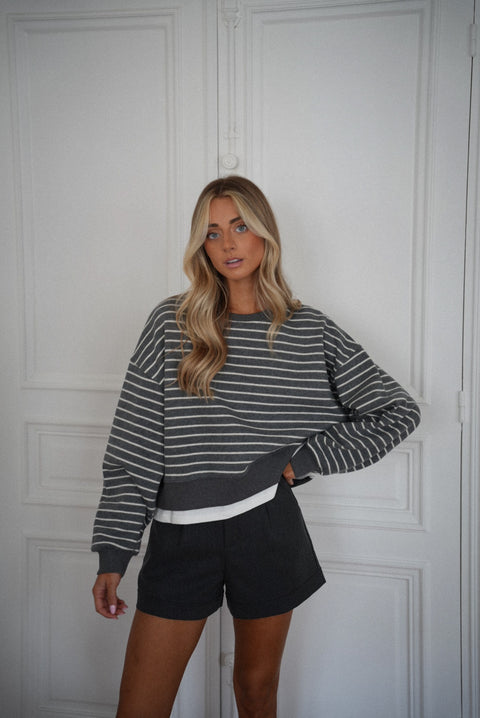 Dona gris - Short taille haute