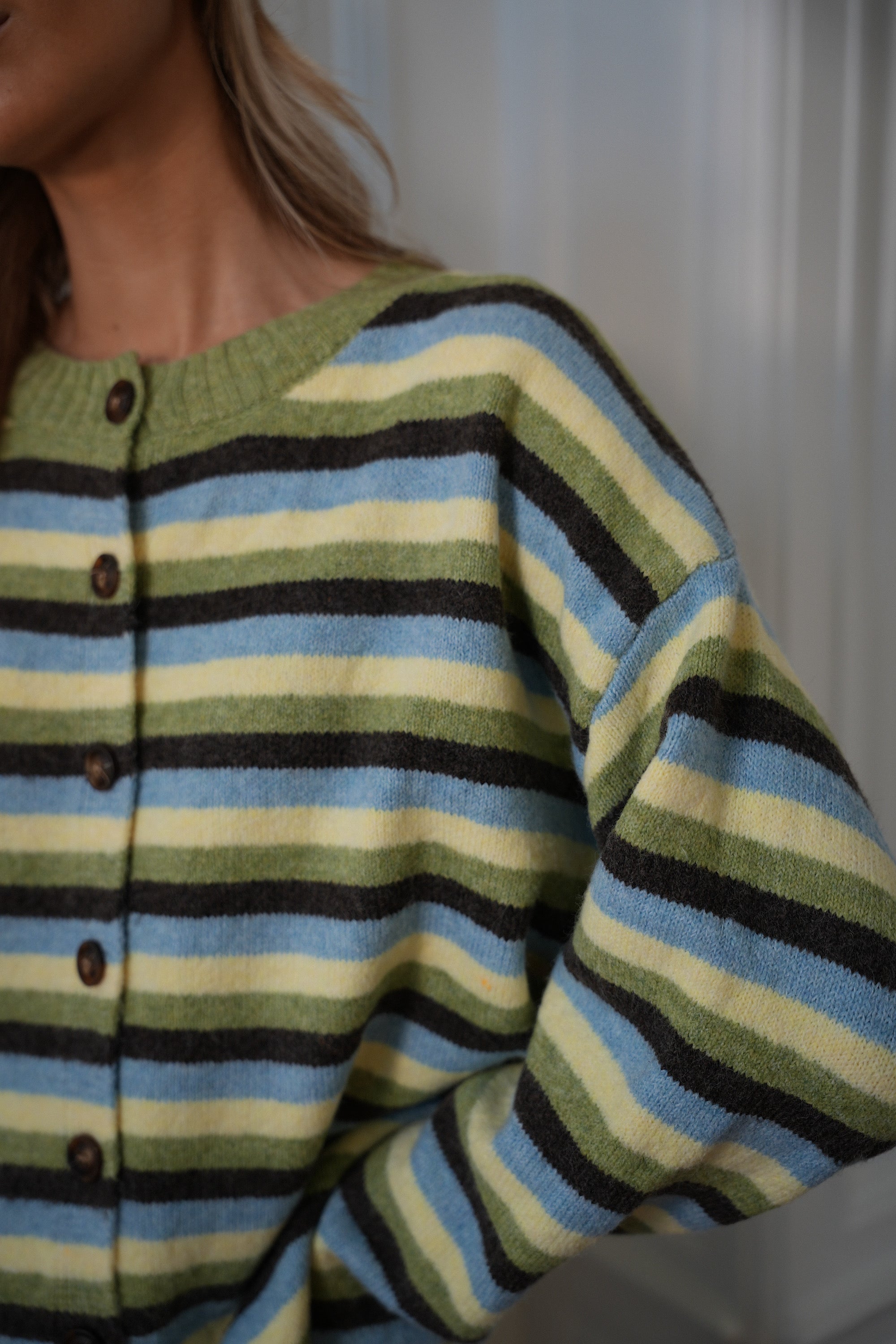 Victor vert - Gilet rayé