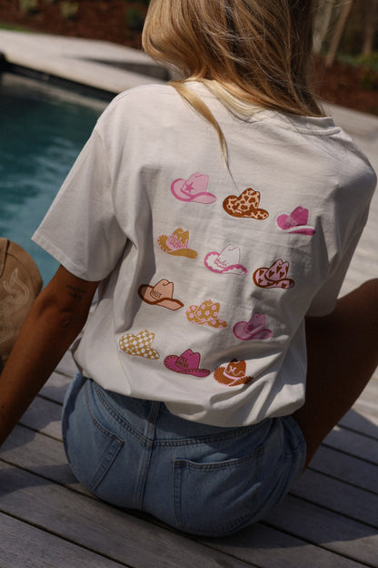 Jon blanc - T-shirt cow-boy