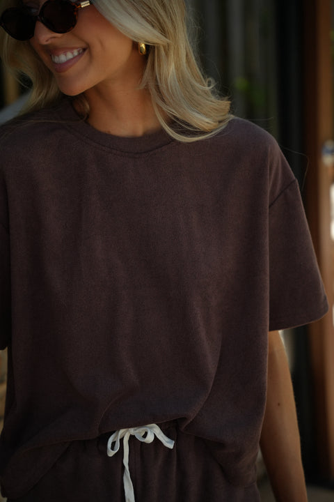 Tiago chocolat - T-shirt éponge