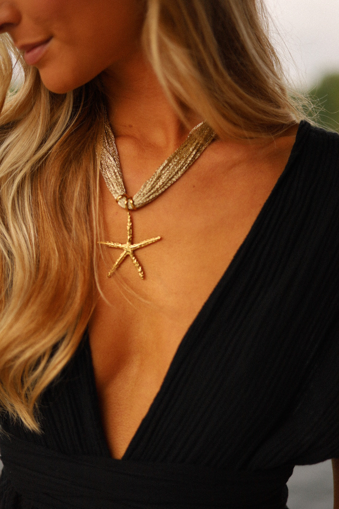 Polo doré - Collier acier
