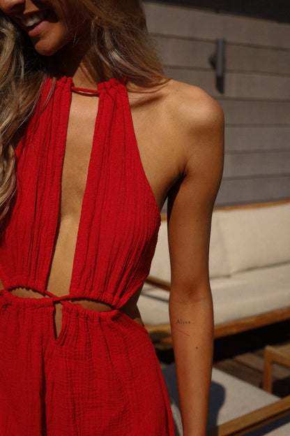 Muse rouge - Robe longue