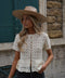 Nora beige - Blouse en crochet