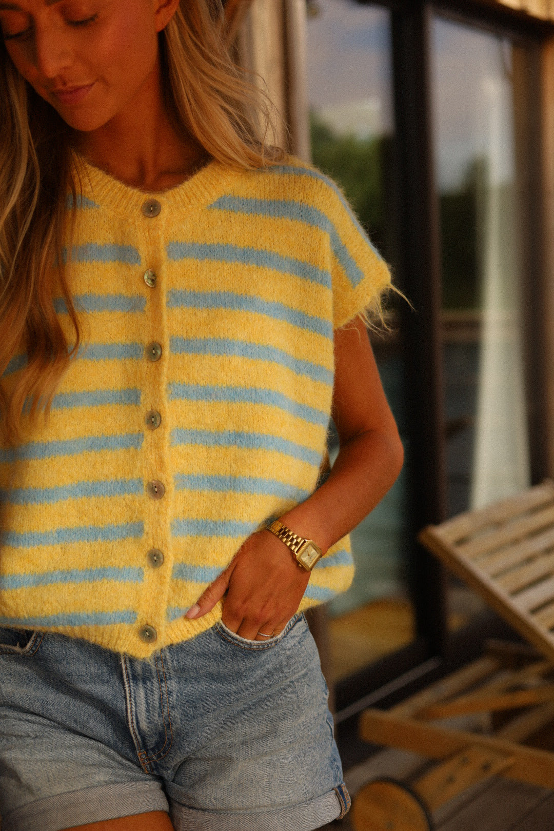 Julienne jaune - Pull sans manches