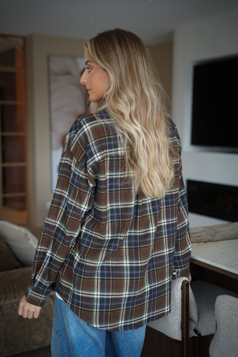 Alfy chocolat - Chemise à carreaux