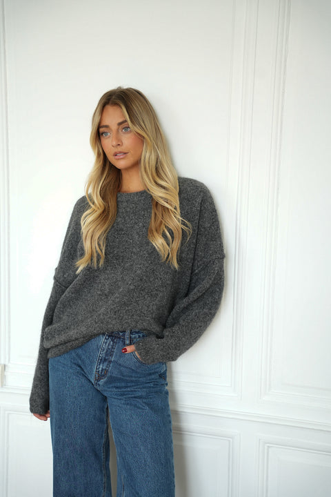 Edna gris - Pull oversize