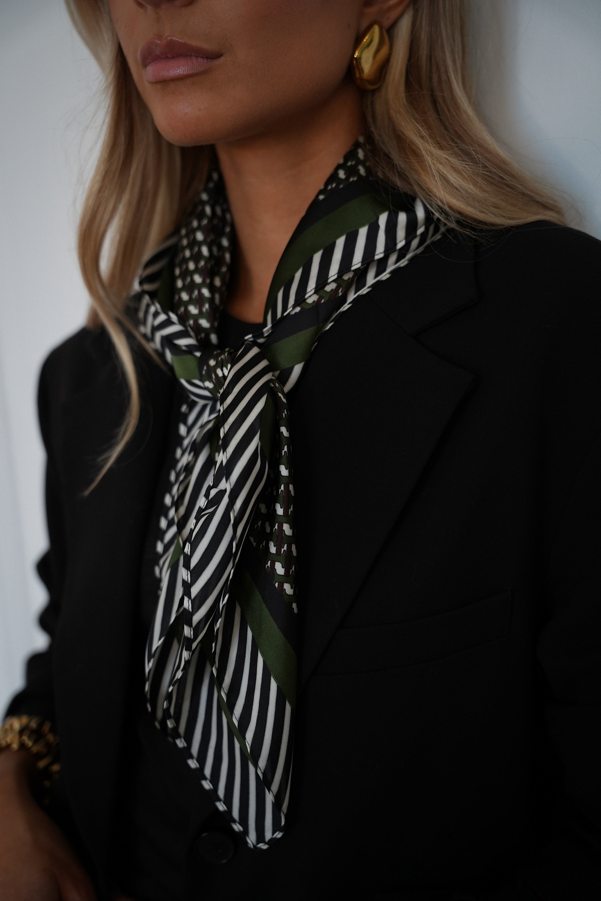 Milène vert - Foulard satiné