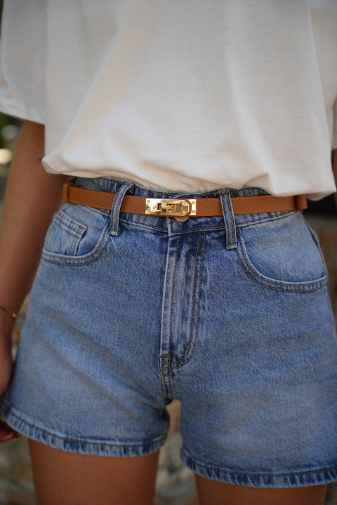 Kamille camel - Ceinture cuir