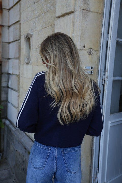 Suzie marine - Gilet zippé