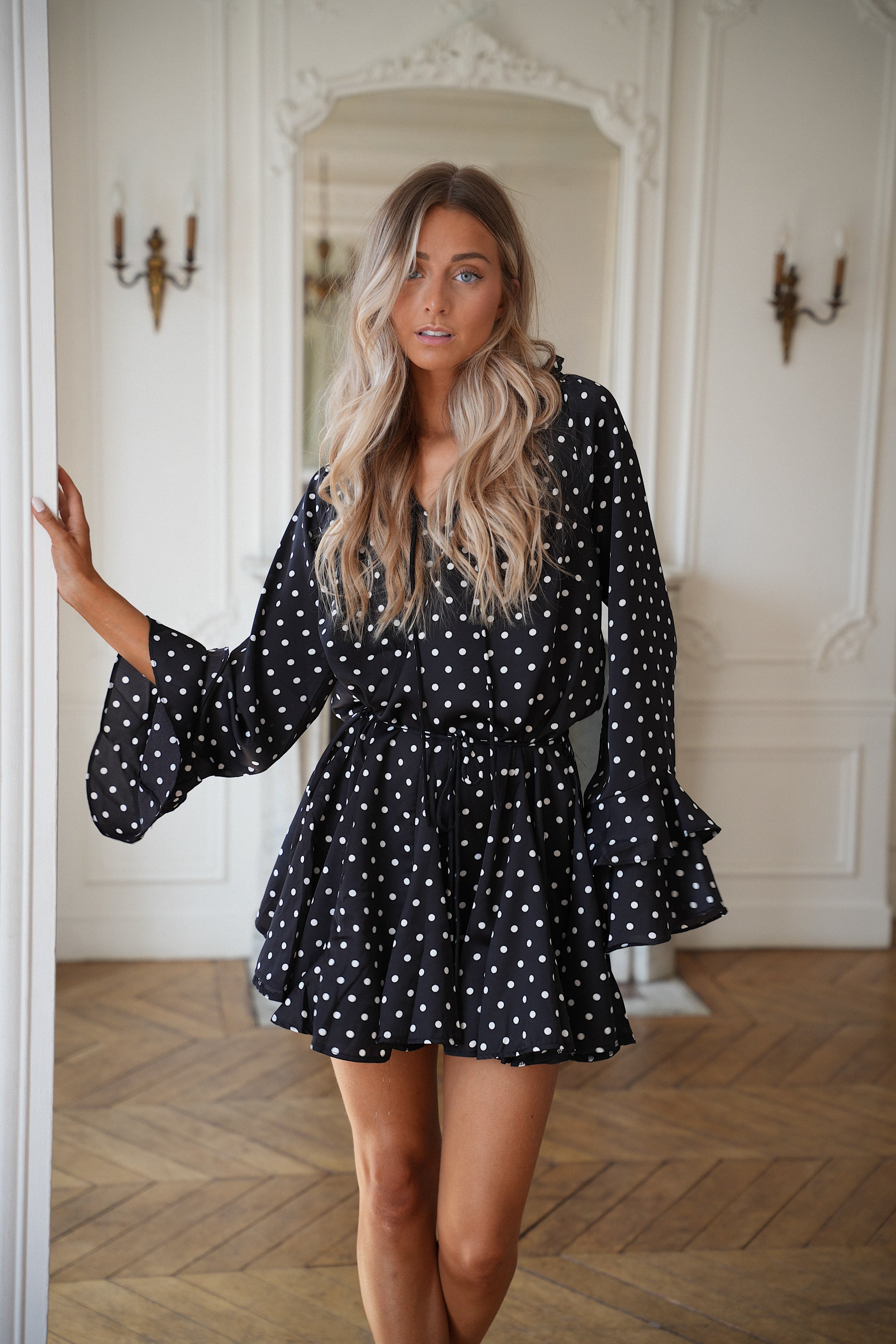 Fridda noire - Robe à pois