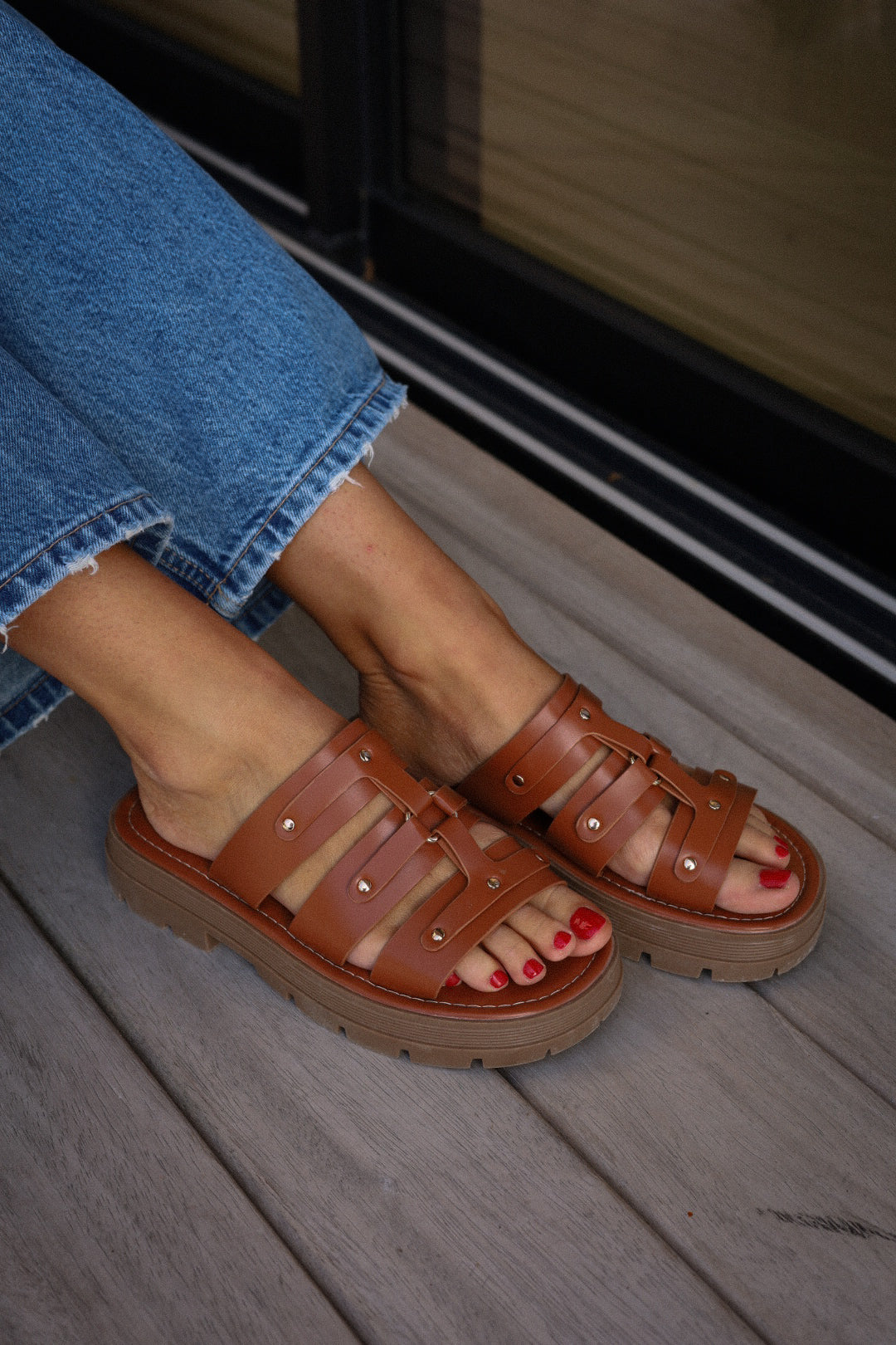 Chloé camel - Mules similicuir