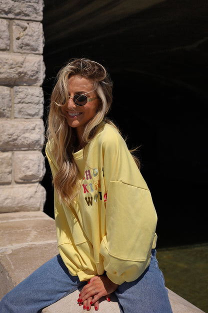 Romane jaune - Sweat-shirt brodé