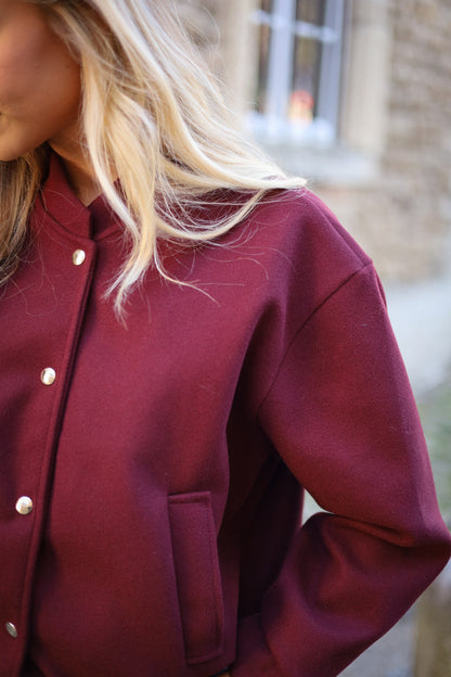 Joss bordeaux - Veste bomber