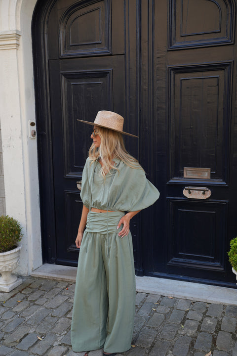 Ugo kaki - Blouse courte