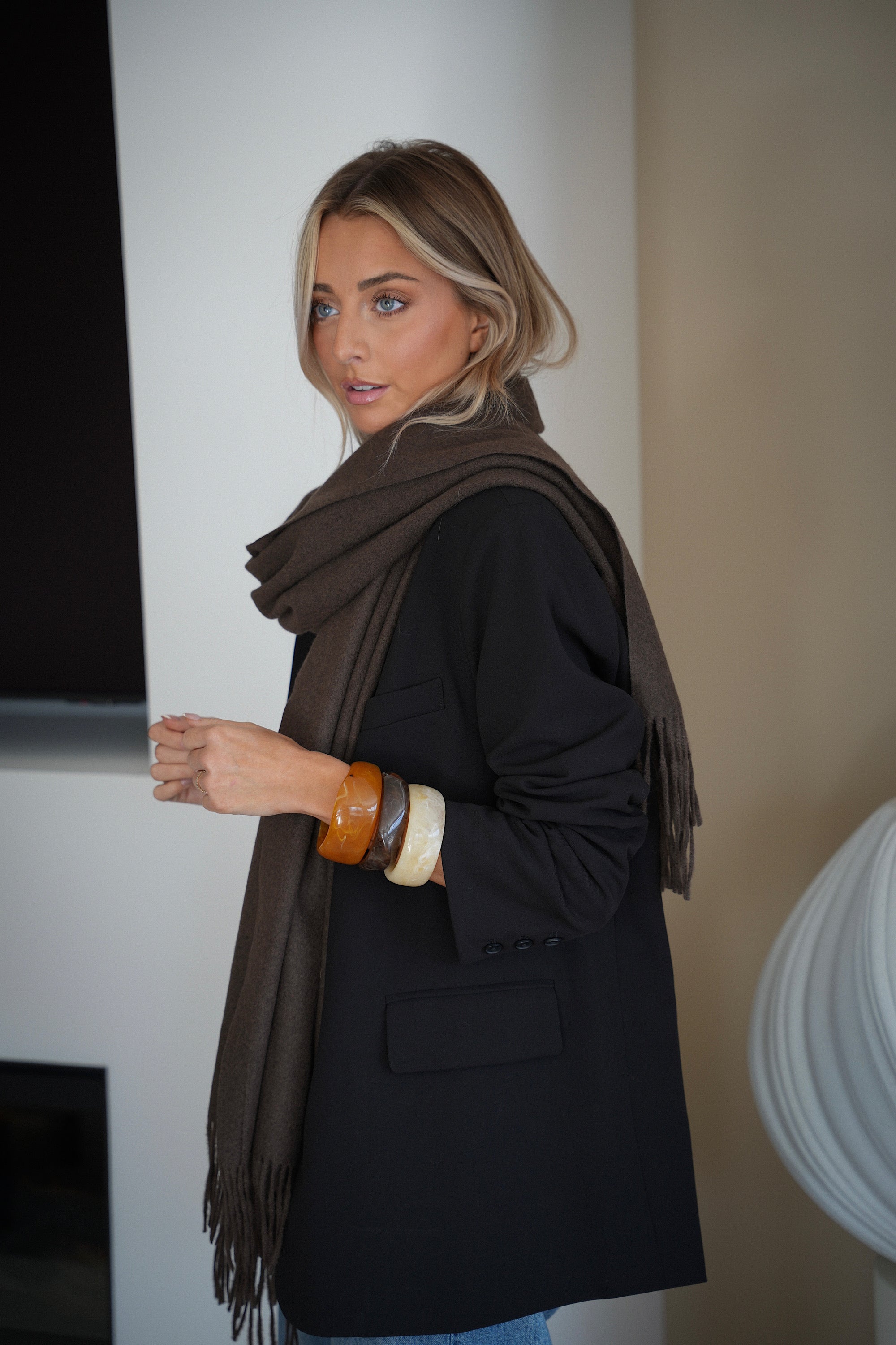 Capucine chocolat - Écharpe douce