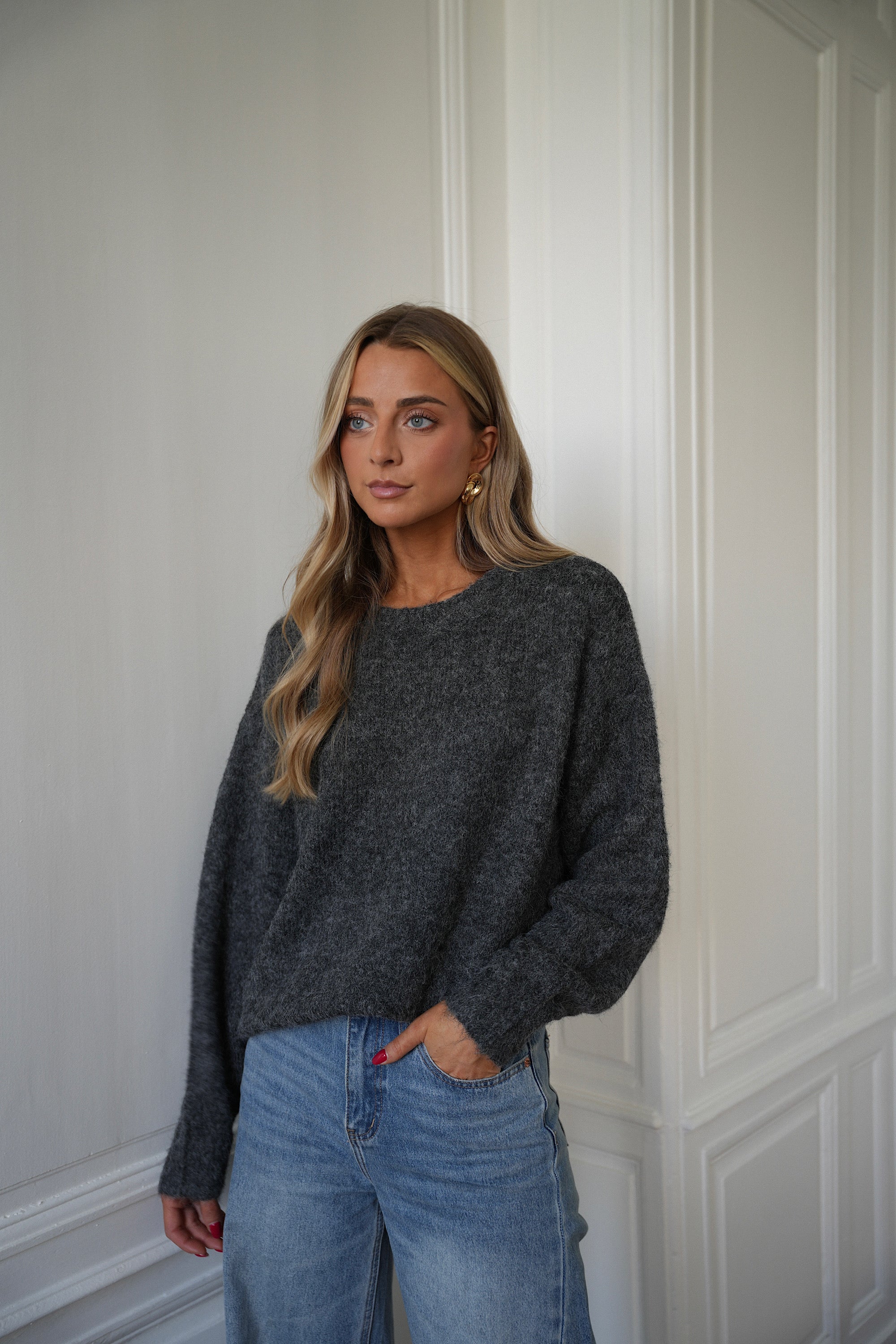 Leny gris - Pull doux