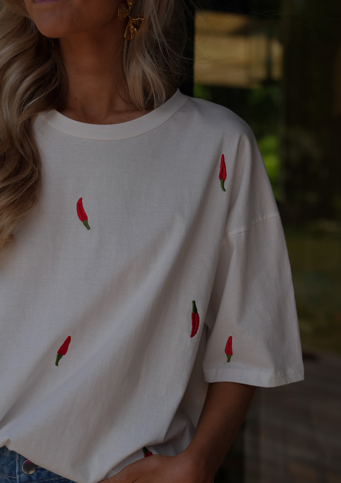Eddy blanc - T-shirt piments